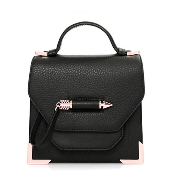 Mackage Rubie Top Handle Gold Arrow Bag EUC - Picture 2 of 14